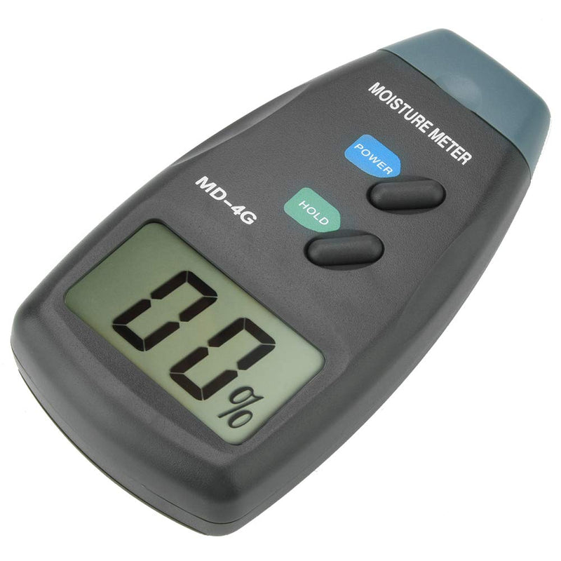 [Australia - AusPower] - Wood Meter MD-4G LCD Digital Hygrometer Humidity Tester for Timber with Large LCD Screen,High Accuracy,Probe,Data Hold and Low Battery Indication 
