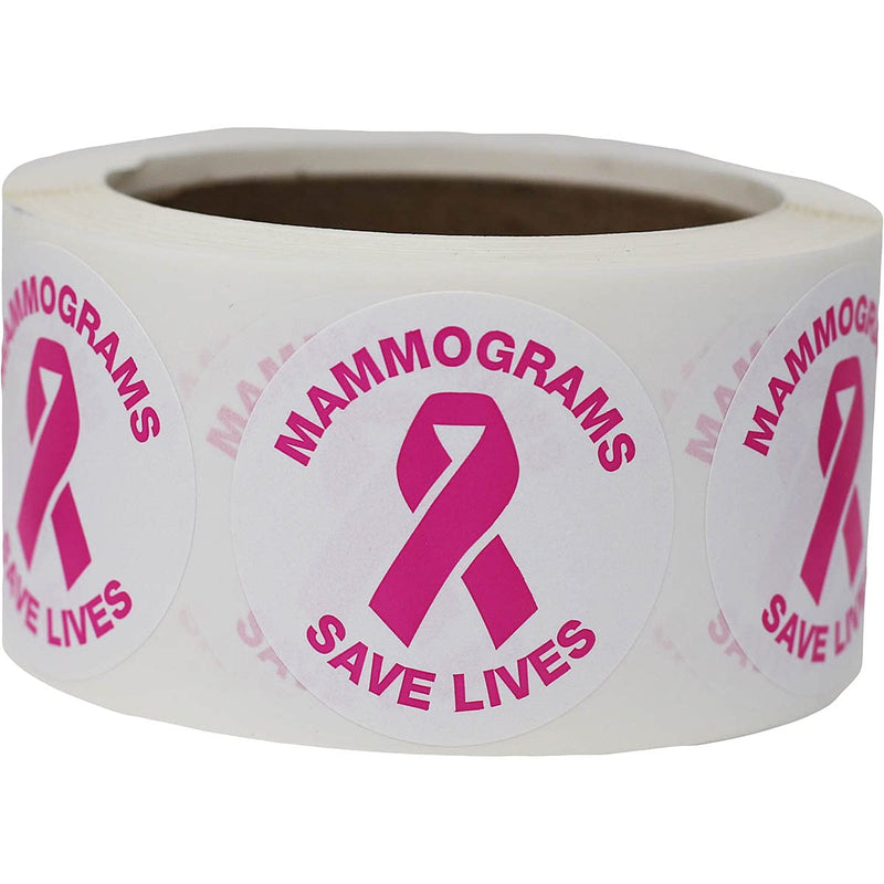 Mammograms Save Lives Medical Healthcare Diagnostic Labels 2 Inch 500 Total Stickers