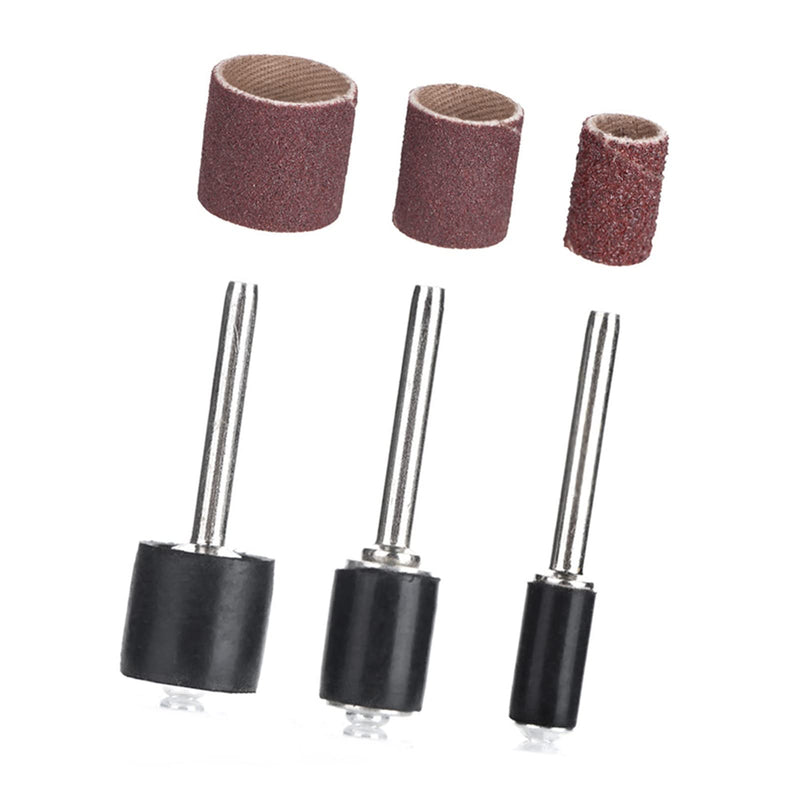 [Australia - AusPower] - Pack of 90 Sand Rings + 12 Pieces Sand Drum, Rotating Sanding Ring, Sand Drum for Sanding and Polishing Tools 