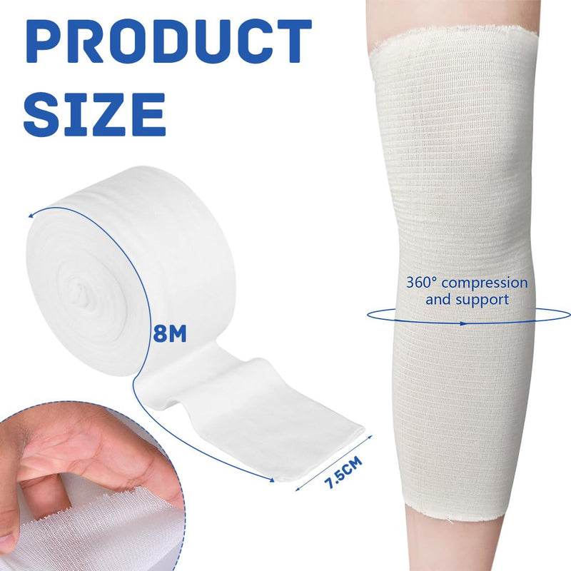 [Australia - AusPower] - Tubular Elastic Bandage Size D Stockinette Tubing Reusable Elastic Bandage Sleeve Compression Wraps for Arms Lower Legs 3" x 8.74 yd 