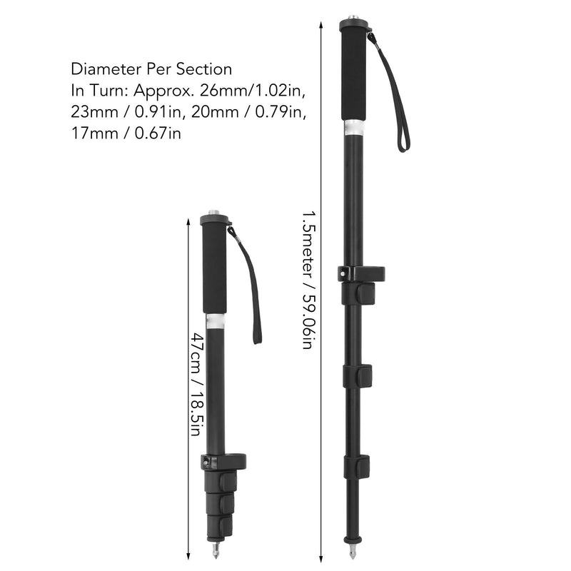 [Australia - AusPower] - Aluminum Alloy Telescopic Centering Pole Portable Professional Measuring Mapping Monopod GPS RTK Rod 1.5meter 