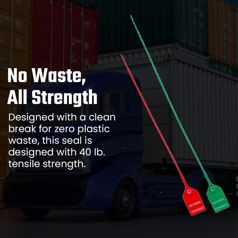[Australia - AusPower] - Beaded Pull Tight Security Seals - Adjustable, UV Resistant, High-Density Polyethylene Seals for Secure Locking - 15" Length, 100-Pack, Red 15" (100 Pack) 