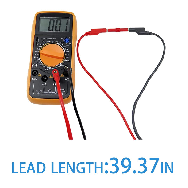 [Australia - AusPower] - 1000V 5PCS Double-Ended Multimeter Test Leads, 5 Colors multimeter Leads kit 