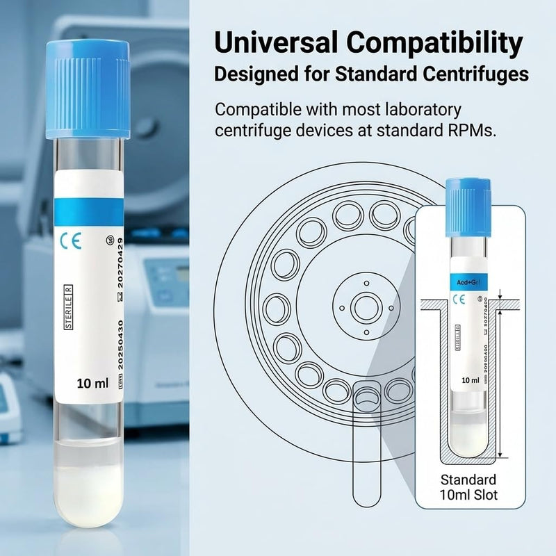 HGMED 10ml/15ml centrifuge Systerm, Individually Tubes Wrapped Box of 10 (10ml Tube) 10ml tube
