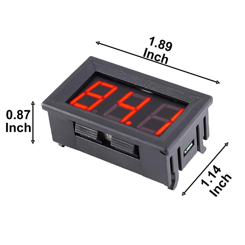 [Australia - AusPower] - 12V Blue Fahrenheit Digital Temperature Gauge -58F~239F LED Display Screen with Terminal Wire and 0.5 Meter K-Type Thermocouple 