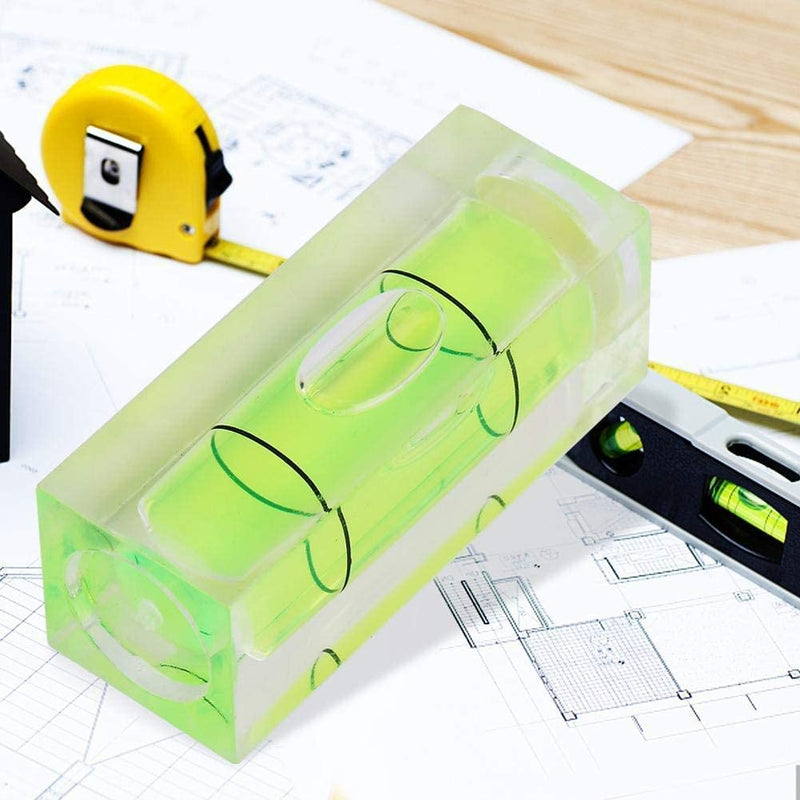 5 Pieces 15 × 15 × 40 mm Square Mini Spirit Level Bubble Small Level Instrument Balance Bubble Small Level