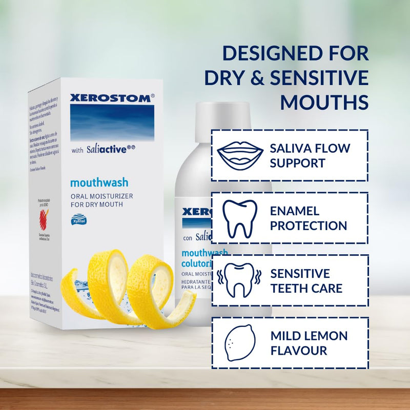 With Saliactive For Dry Mouth Or Xerostomia Mouthwash 250ml