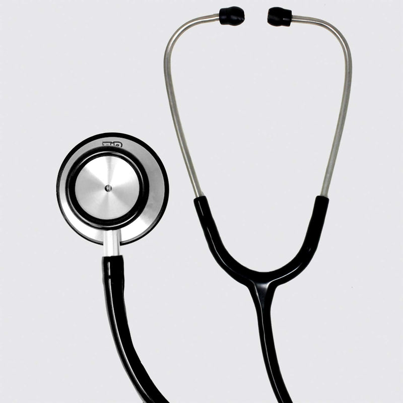 [Australia - AusPower] - Ever Ready First Aid Pro Classic Dual Head Stethoscope for Paramedics and Nurses, 4 Ear Tips, Replacement Diaphragm - Black 