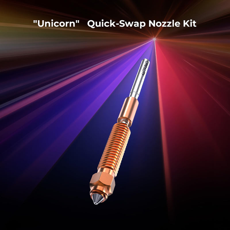 Creality 2PCS K1C Nozzle 0.4mm, for K1 SE, K2 SE, K1C, K1, K1 Max, Ender 3 V3, Ender 3 V3 KE, Ender 3 V3 Plus, Ender 3 V3 SE, with 5PCS Silicone Sock, 1PCS Nozzle Wrench, Unicorn Quick-Swap Nozzle Kit Quick-Swap Nozzle-0.4mm with Silicone Sock