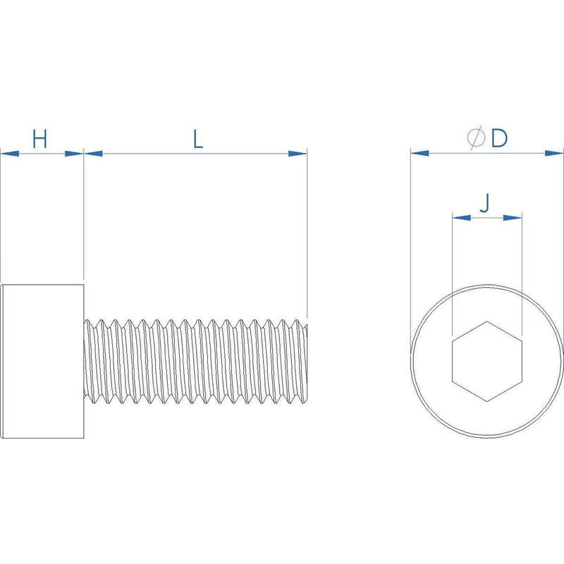 [Australia - AusPower] - Fullerkreg m3 x 8mm Socket Head Cap Screws, Allen Socket Drive, Din 912, AISI 304 Stainless Steel (18-8), Full Thread, Bright Finish, Machine Thread, Quantity 100 