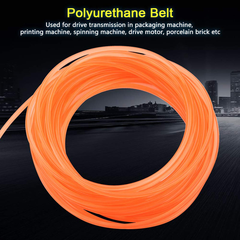 [Australia - AusPower] - High Performance Round Belting, PU Belt Polyurethane Round Belt for Drive Orange (6mmx10m) 6mmx10m 