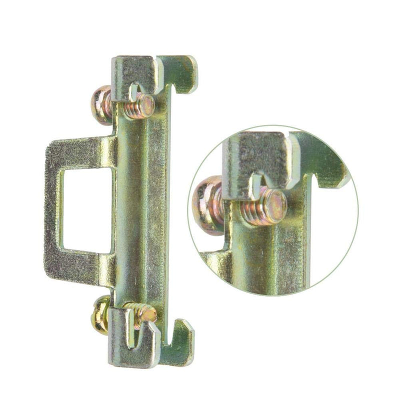 [Australia - AusPower] - 10Pcs Fixed Clamp Fasten Clip for 35mm DIN Rail Fixed Clamp Screw Fixed Type Fasten Clip for Relay Mounting(Metal Model 11) 