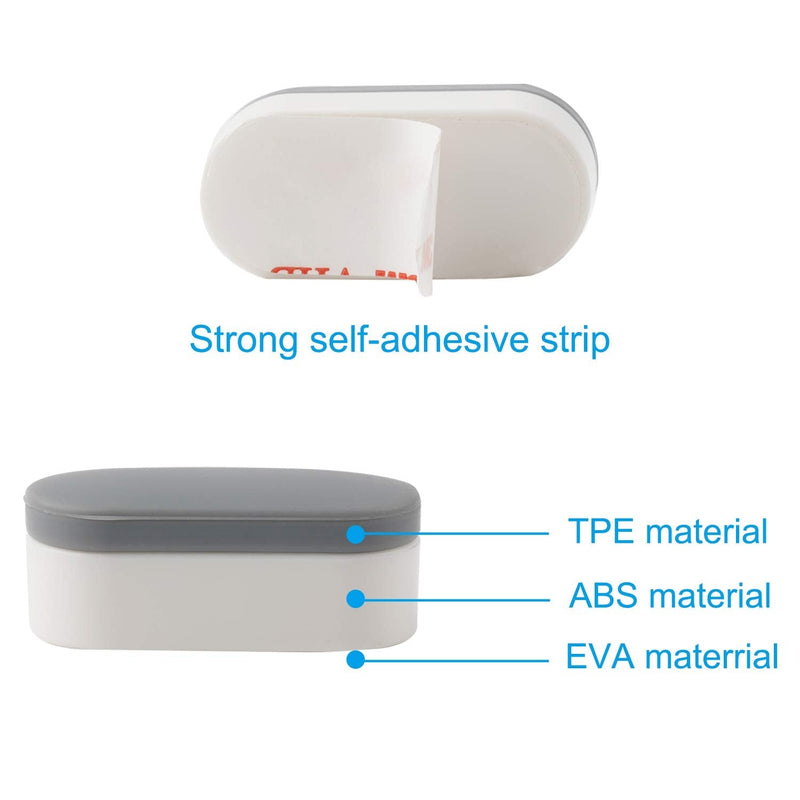 iFealClear 8 Pcs Universal Toilet Seat Bumpers for Bidet, Toilet Lid Rubber Bumpers for Changing Heights, Strong Adhesion Toilet Seat Bidet Buffer with 8 Extra Thickness Pads for Home, Hotel, Hospital Gray