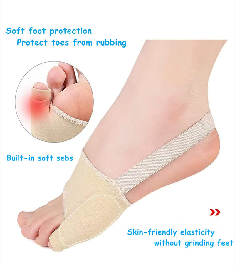 [Australia - AusPower] - Bunion Corrector Pain Relief Orthopedic Medical Grade Toe Straightener - Pinky Toe Splint for Men & Women, Little Toe Separator for Overlapping Toes, Comfortable Splint & Gel Pads (1 Pair, Large) 