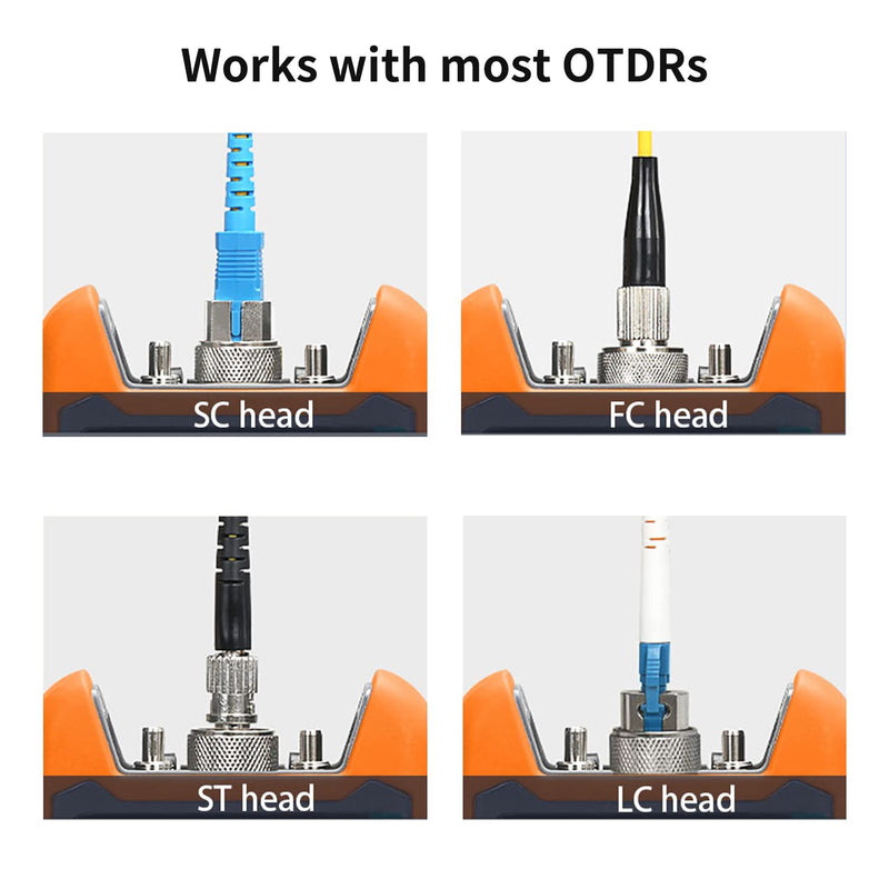 [Australia - AusPower] - LC/SC/FC/ST OTDR Fiber Optic Adapter Connector for Fiber Opticl Tester Optical Power Meter Testing (4 in 1) FC & SC & ST & LC 4 