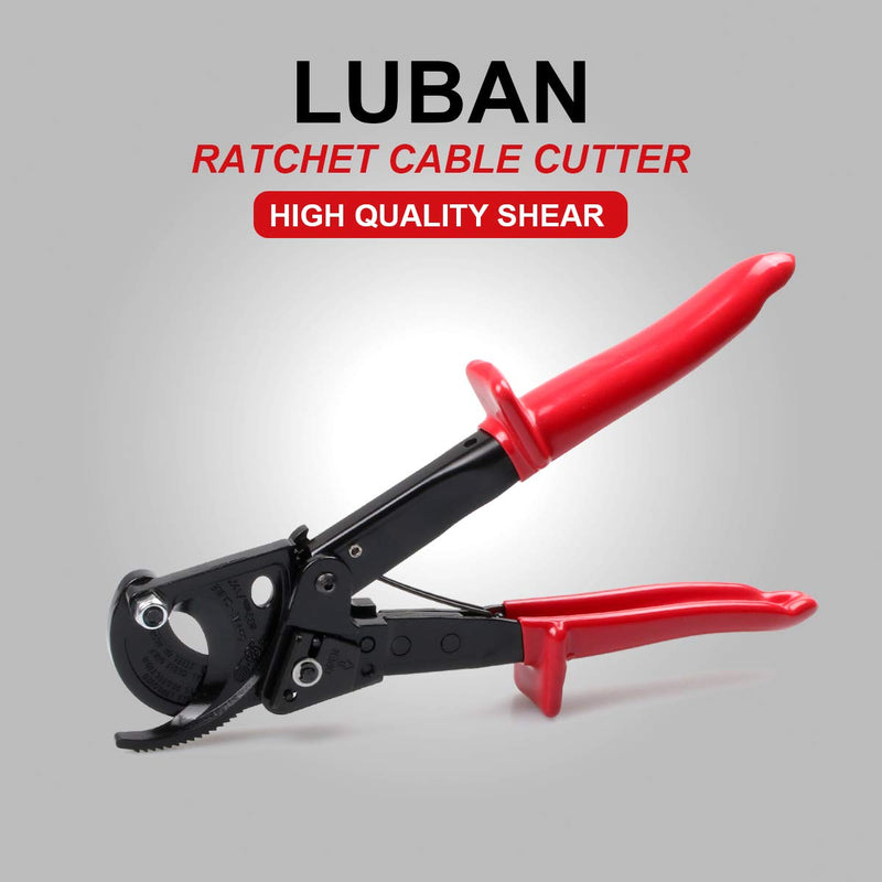 [Australia - AusPower] - Ratchet Cable Cutter, Heavy Duty Wire Cutter for Aluminum Copper Cable up to 240mm², Ratcheting Wire Cutting Hand Tool HS-325A 