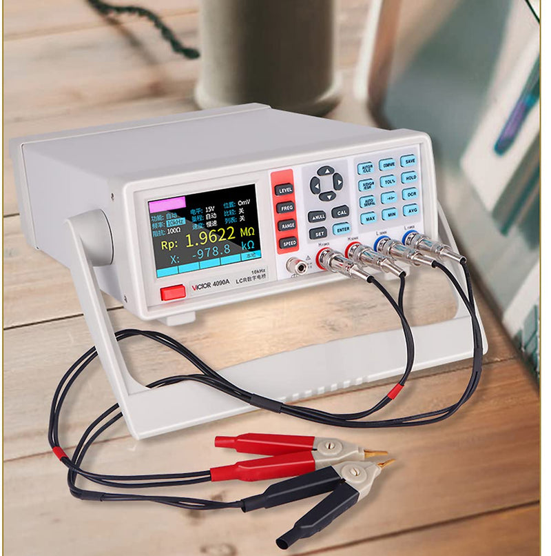 [Australia - AusPower] - Chiloskit Terminal Kelvin Clip Wires with 4 BNC LCR Meter Test Lead Cable Probe Set Standard Plug 