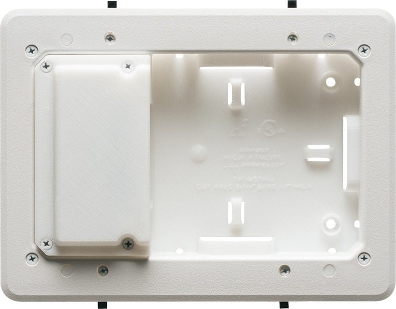 Arlington TVL508-1 Low Profile TV Box for Shallow Walls, 8-inch x 5-inch Box, 1/2-inch or 5/8-Inch Drywall, 1-Pack TV Box Only