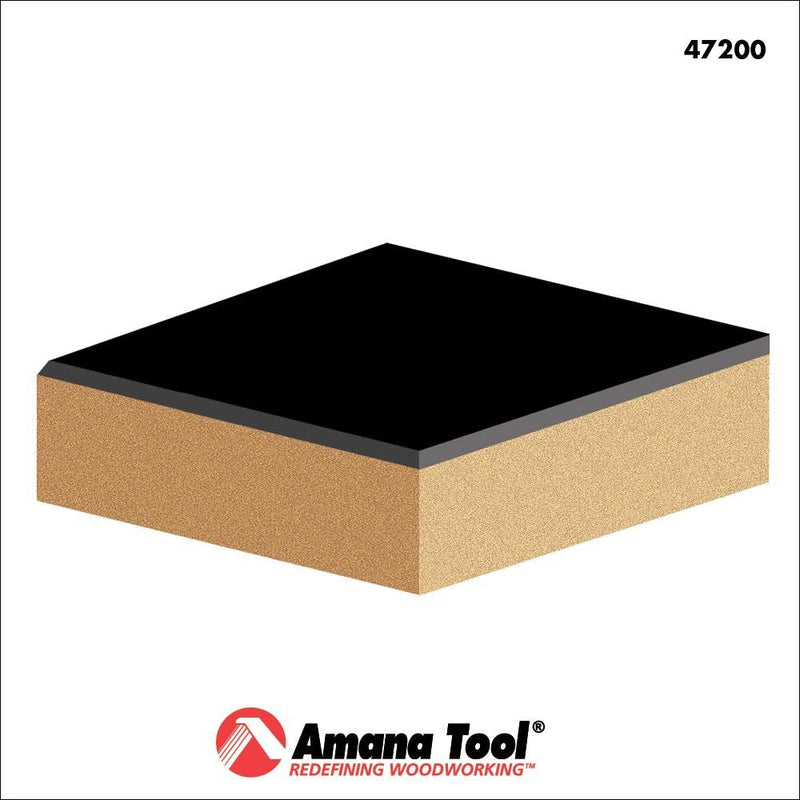 Amana Tool - 47200 Carbide Tipped Bevel Laminate Trim 15 Deg x 5/8 Dia x 1/4 Sh