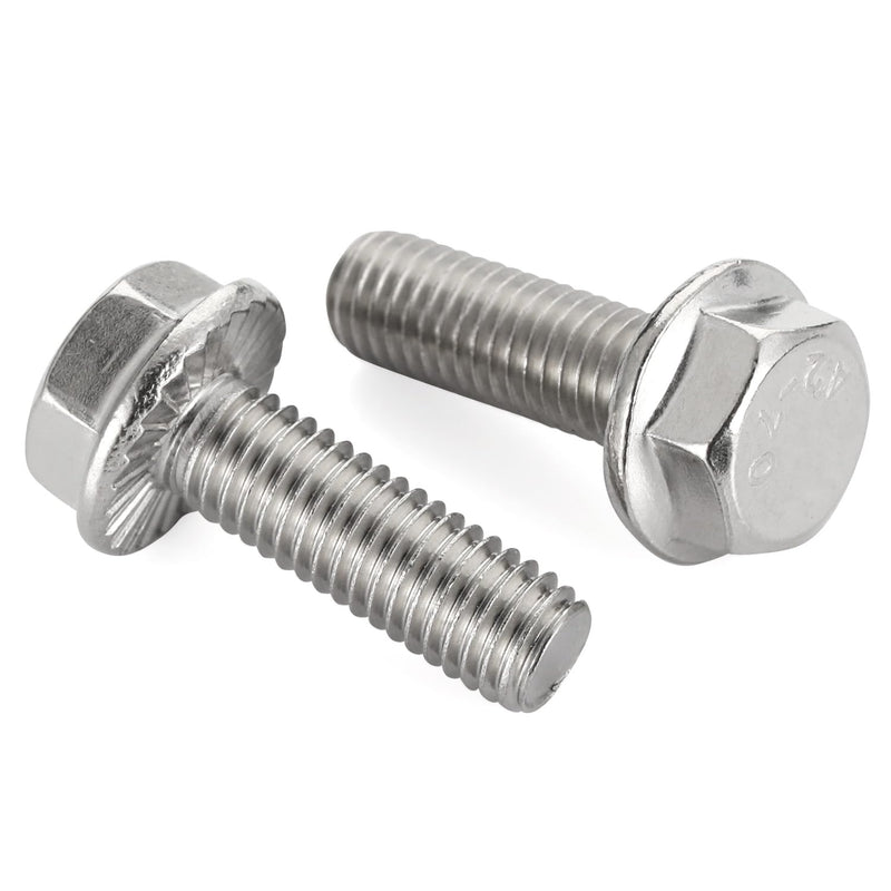 [Australia - AusPower] - 5/16-18 x 1" Flanged Hex Head Bolts Flange Hexagon Screws, Stainless steel 304, Fully Threaded, 15 PCS 5/16-18 x 1" 