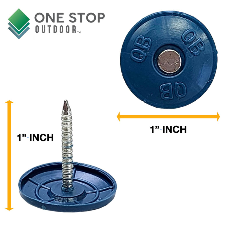 [Australia - AusPower] - (250 Pack) Round Plastic Cap Nail 1 Inch Roofing Nails Galvanized Tar Paper Nails for House Wrap Fastening Foam Board Roofing Felt Insulation Film (250) 250 