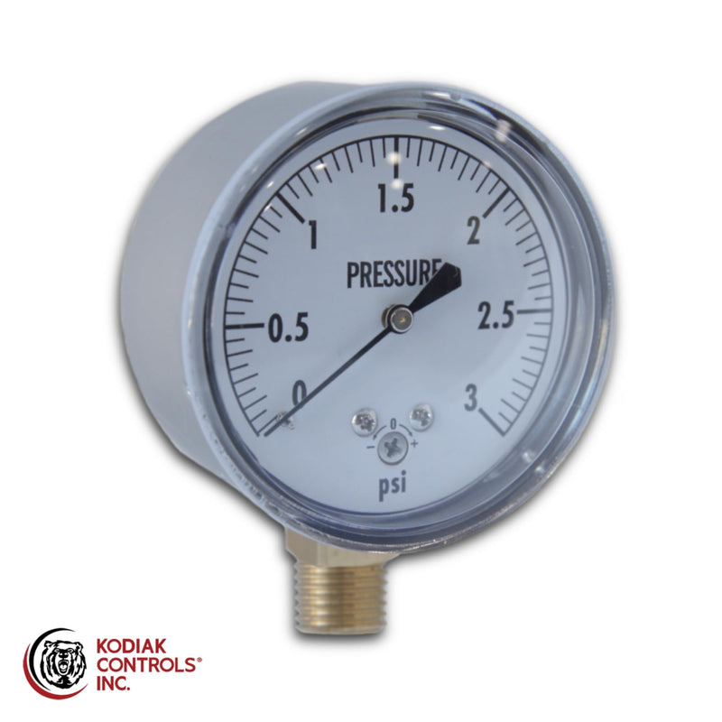 [Australia - AusPower] - KC25-3# Low Pressure Gauge 3 PSI 