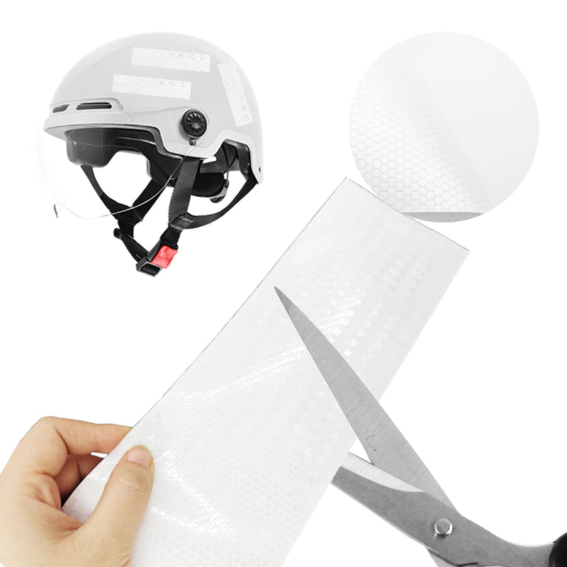 pson Reflective Tape, 4 Inch x 10 Ft Waterproof High Visibility Safety Warning Tape for Cars, Trucks, Trailers, Bicycles(White) White