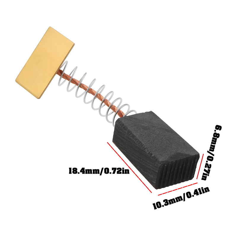 [Australia - AusPower] - eMagTech Pack of 4 Motor Carbon Brushes 6.8 x 10.3 x 18.4 mm N-7353 Compatible with Einhell Bavaria BFMR 1100 