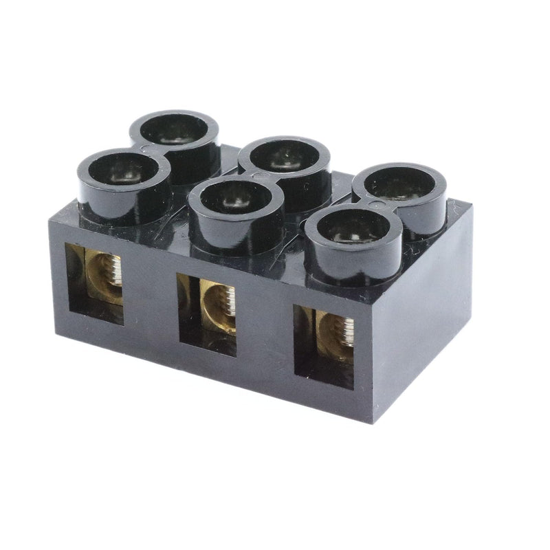 [Australia - AusPower] - Meuey Lyot-500V 60A 3 Position Double Row Screw Terminal Block Double Row Electrical Barrier panel-2pcs 