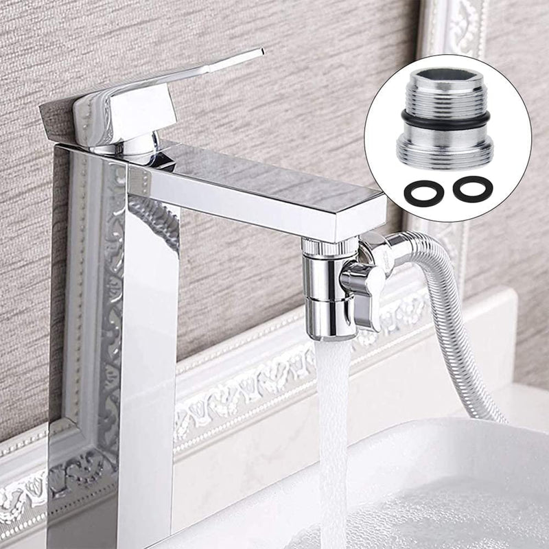 [Australia - AusPower] - BlueXP M18-M22 Male Thread Metal Tap Adapter with Rubber Seal for Bathroom Kitchen Water Purifier Pack of 2 2 Stück 