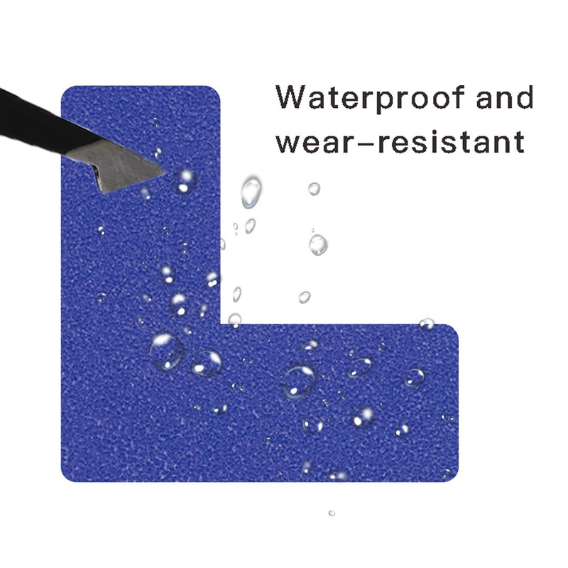 [Australia - AusPower] - 100 Pack 5s Location Marking Corner, 2x2x0.8 Inch L Shaped Graphical Floor Marker for Office Desk Table Top, Warehouse Floor (Blue) Blue 