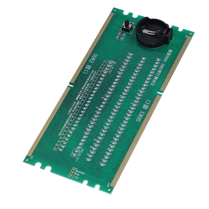 [Australia - AusPower] - 2 in 1 Desktop Motherboard Tester, DDR2/DDR3 Portable Test Card with Light Tester, High Hardness Tester Board Multifunctional Durability for Desktop Computer 