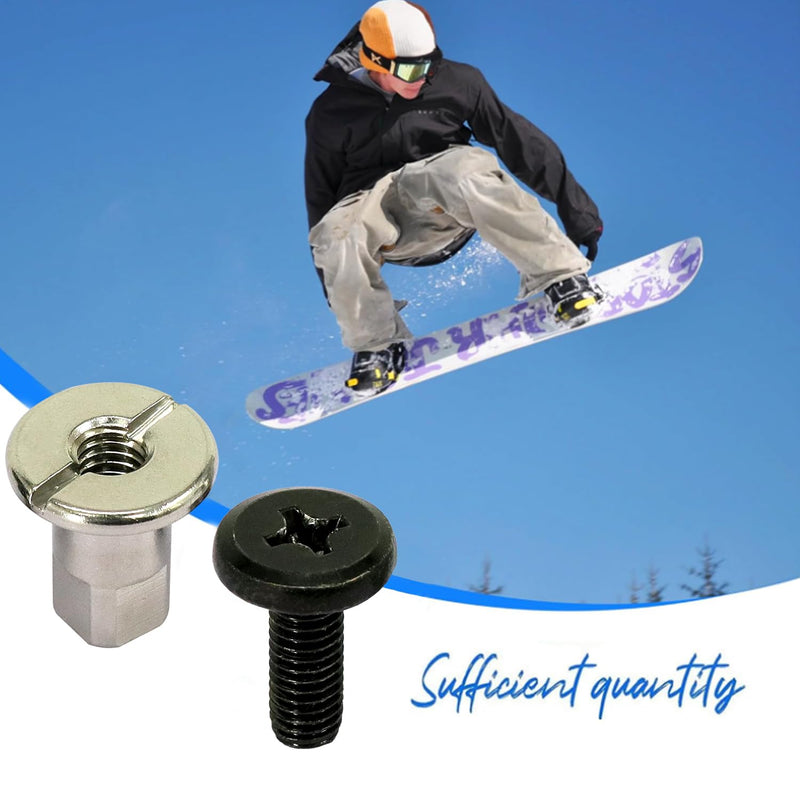 [Australia - AusPower] - Snowboard Binding Backplate Screws Replacement Set Compatible with S-TEPONE High-Performance Fastener Screws- Includes Ergonomic Handle Screwdriver 