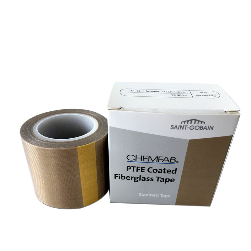 PTFE Coated Fabric Tape | High Temperature Vacuum Machine Packing Tape | Made by Saint Gobain SG 25-03 2"W Set of 1