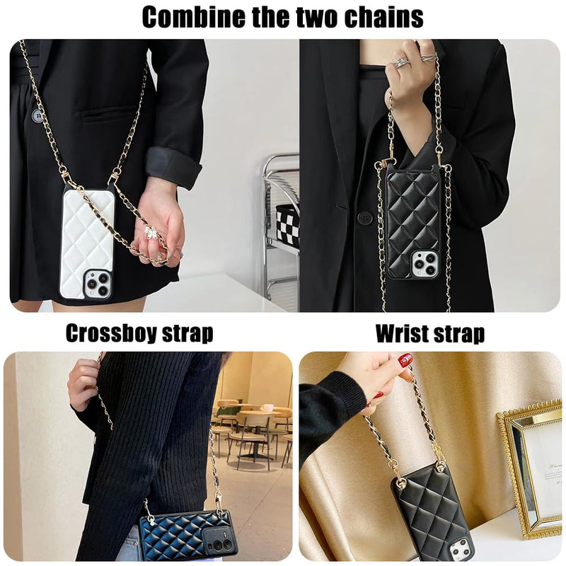 [Australia - AusPower] - 2Pcs Phone Crossbody Lanyard and Wrist Phone Strap,Universal Cell Phone Lanyard Strap Phone Chain with 2×Tether Tab B 
