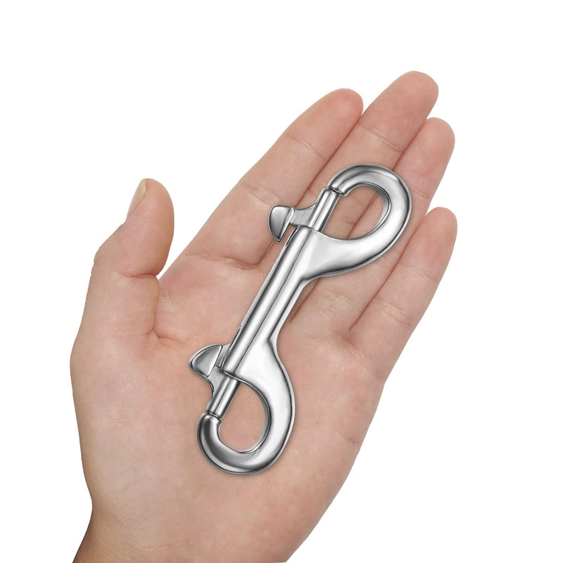 [Australia - AusPower] - Heavy Duty Double Ended Bolt Snap Hooks 4 Inch, 316 Stainless Steel, Bolt Snaps of Metal (4 PCS) 