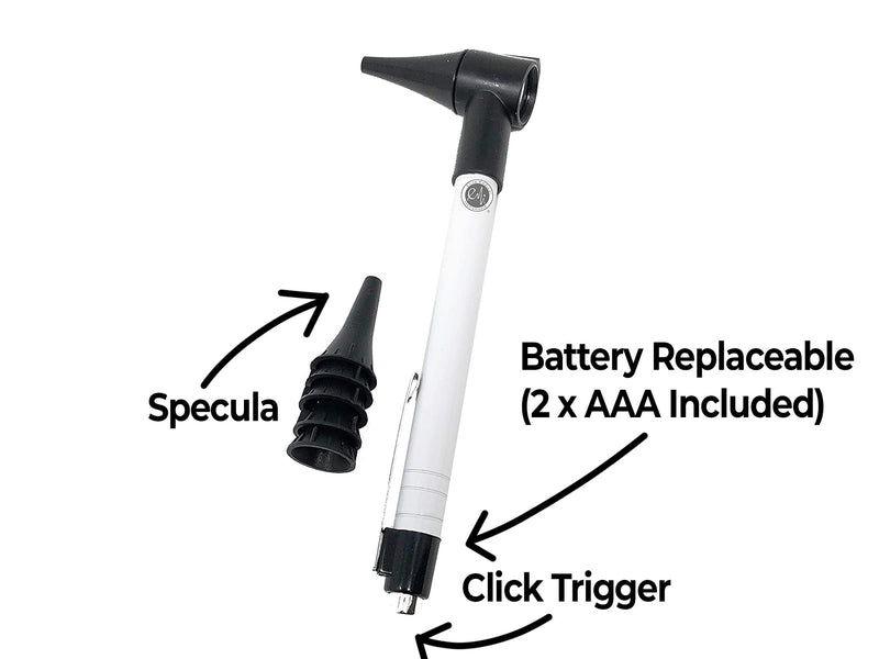 [Australia - AusPower] - EMI Medical Pocket Otoscope with Click Trigger EOM-956 - White 