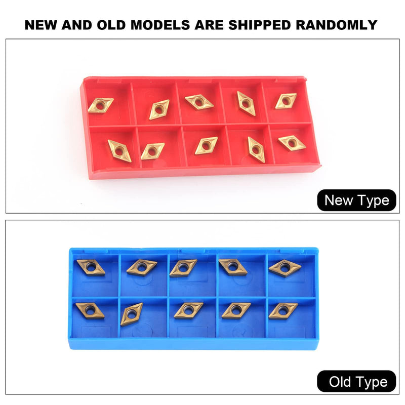 [Australia - AusPower] - Carbide Reversible Plates, Rotary Indexable Insert, Pack of 10 DCMT070204 US735 CNC Carbide Inserts Blade Milling Cutter Lathe Tool with Box for Rotary Tool Holder Replacement 