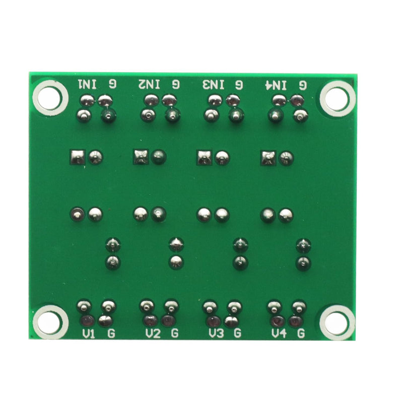 [Australia - AusPower] - 3 Pcs PC817 4 Channel Optocoupler Isolation Board Voltage Converter Adapter Module 3.6-30V Driver Photoelectric Isolated Module PC 817 