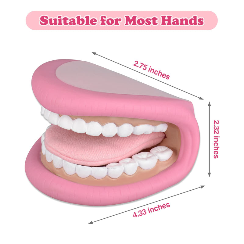 [Australia - AusPower] - Mouth Hand Puppet with Tongue for Kids, Mouth Puppet for Speech Therapy, Include Toothbrush 