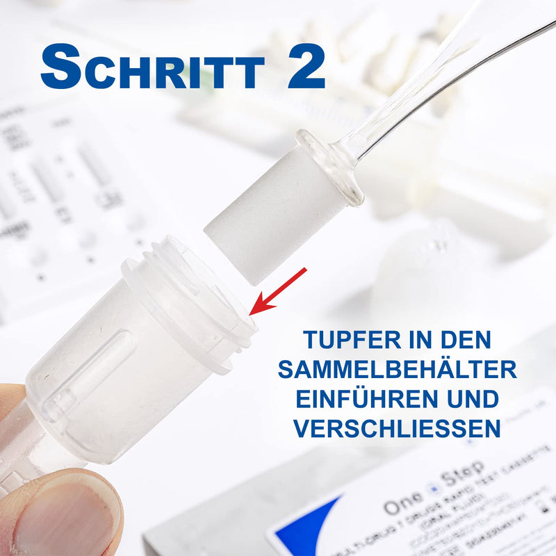 [Australia - AusPower] - One+Step Multi Drug Test Saliva for 7 Drug Types: THC - Amphetamine - Cocaine - Methamphetamine - Methadone - Opiates - Benzodiazepine - Drug Quick Test Saliva Test - Pack of 2 