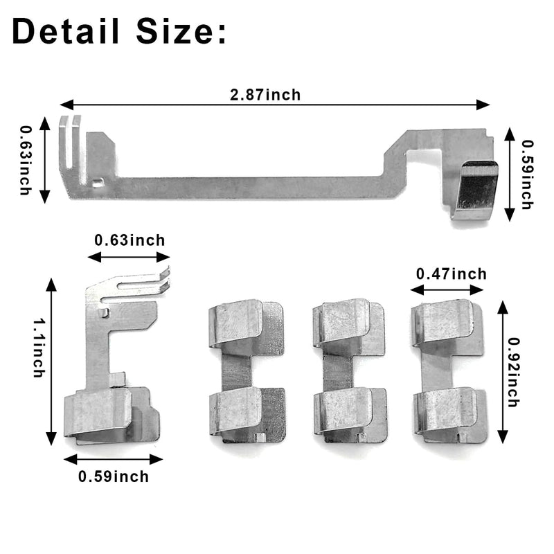 [Australia - AusPower] - Battery Compartment Contact Piece Replacement for Fluke 187 189 725 726 87/89 4 Generation Multimeter Battery Spring Contact Plate/Batteries Holder Fixing Clip 