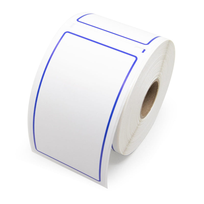 Dymo 2.315" x 4" Blue Border Rectangle Labels