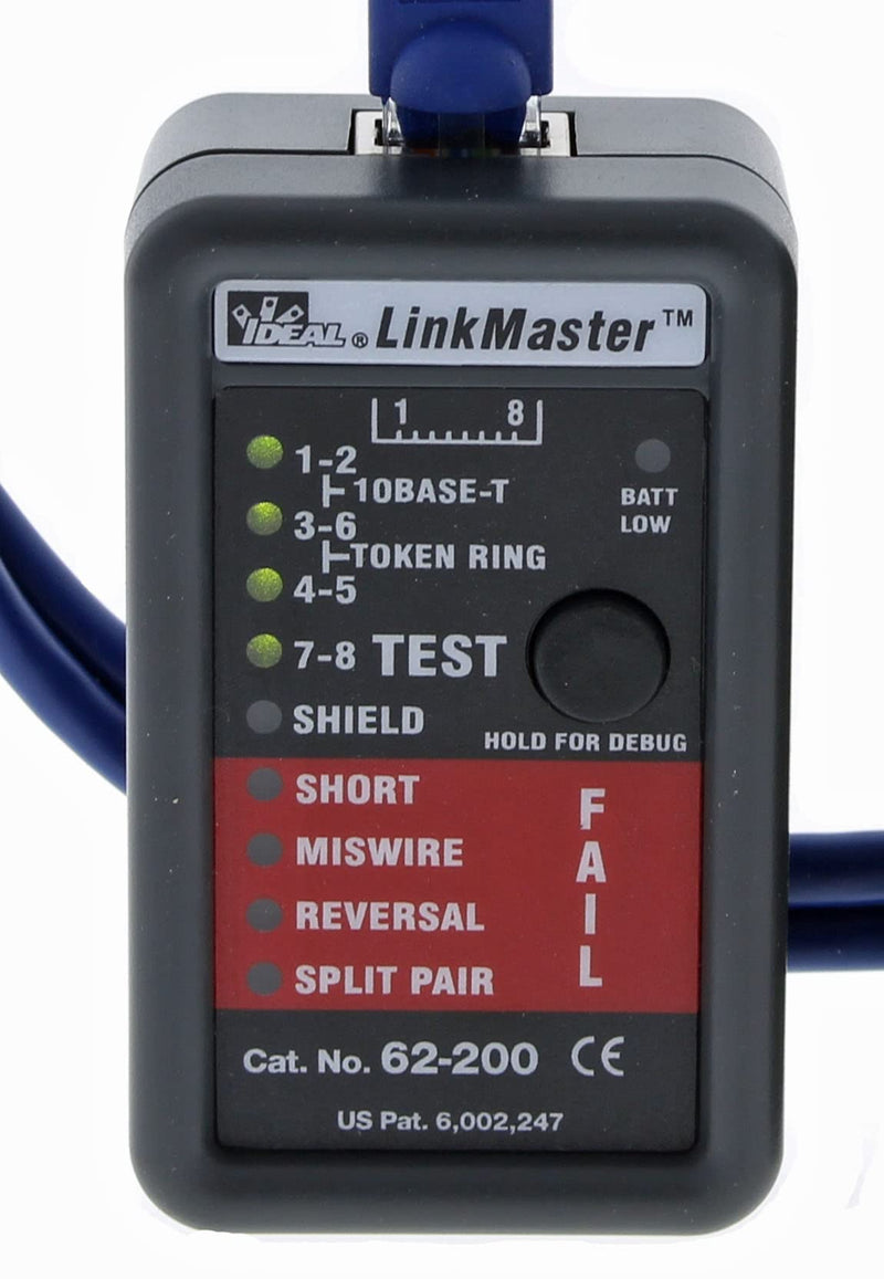 [Australia - AusPower] - IDEAL INDUSTRIES INC. 62-200 Linkmaster UTP/STP Wire Map Cable Tester 