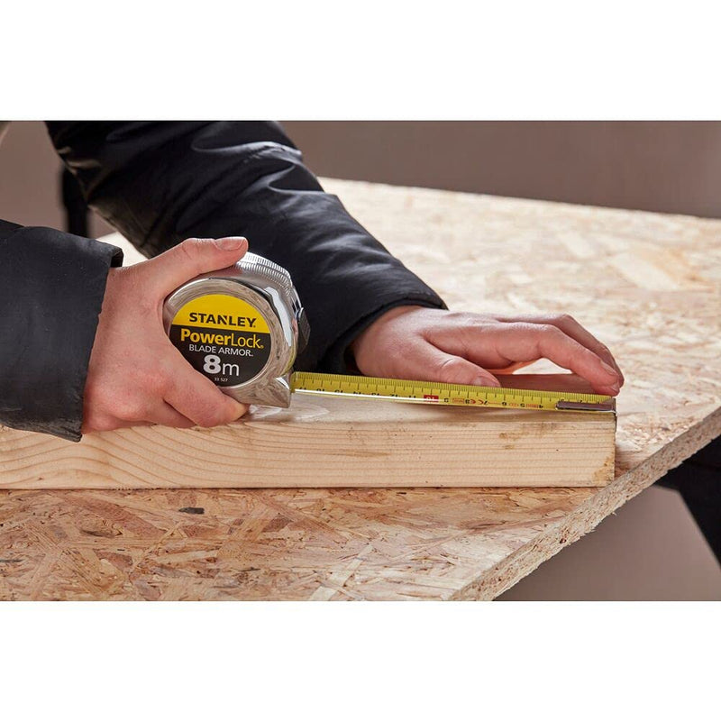 Stanley 0-33-527 8m Power Lock Tape with Blade Armor 8 m