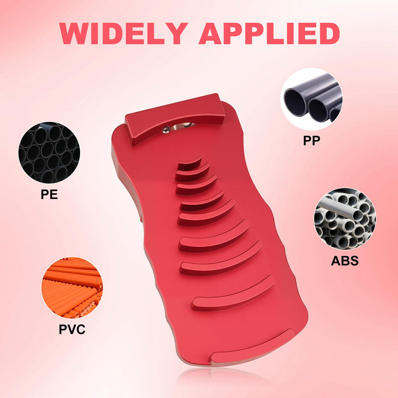 9 in 1 PVC Pipe Deburring Tool for Plastic Pipe | 9-Size PVC Reamer (1/2", 3/4", 1", 1-1/4", 1-1/2", 2", 2-1/2", 3", and 4") with Sharp Blade for Smooth Chamfering & Uniform Coverage.