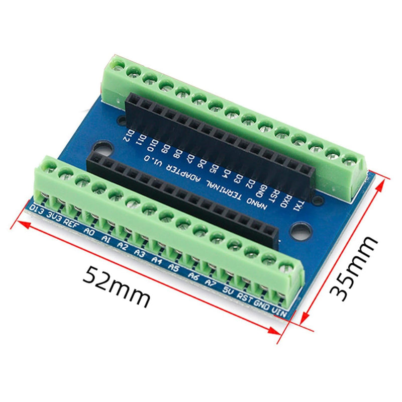 [Australia - AusPower] - GERUI Nano V3-GERUI Board Terminal Adapter Board, Nano Module, Nano IO V1.O Expansion Board, Simple Expansion Board with Screw Terminals, Pack of 5 