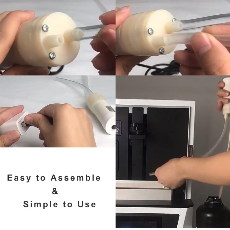 [Australia - AusPower] - 3D Printer Resin Pump for Easy Recycle Resin from Resin Tank/Resin Vat to Resin Bottle One Click to Transfer Resin of LCD/DLP/SLA 3D Printer Resin (5V 2A USB PLUG) 5V 2A USB PLUG 