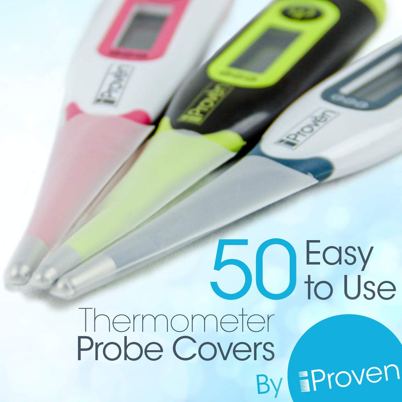 [Australia - AusPower] - iProven Disposable Probe Covers for Oral Thermometer and Rectal Thermometer, 50 Count - iProven PC-111 