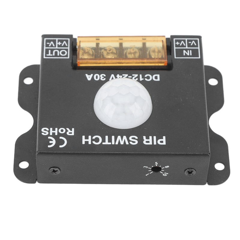 ViaGasaFamido PIR Motion Switch PIR Switch Motion Sensor 30A 12V-24V LED Infrared Sensor Controller with Automatic Switch for Motion Activated Switch